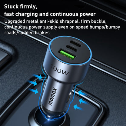 MOMAX UC17E 100W USB-C / Type-C x 2 + USB Three Ports Car Charger - In Car by MOMAX | Online Shopping UK | buy2fix