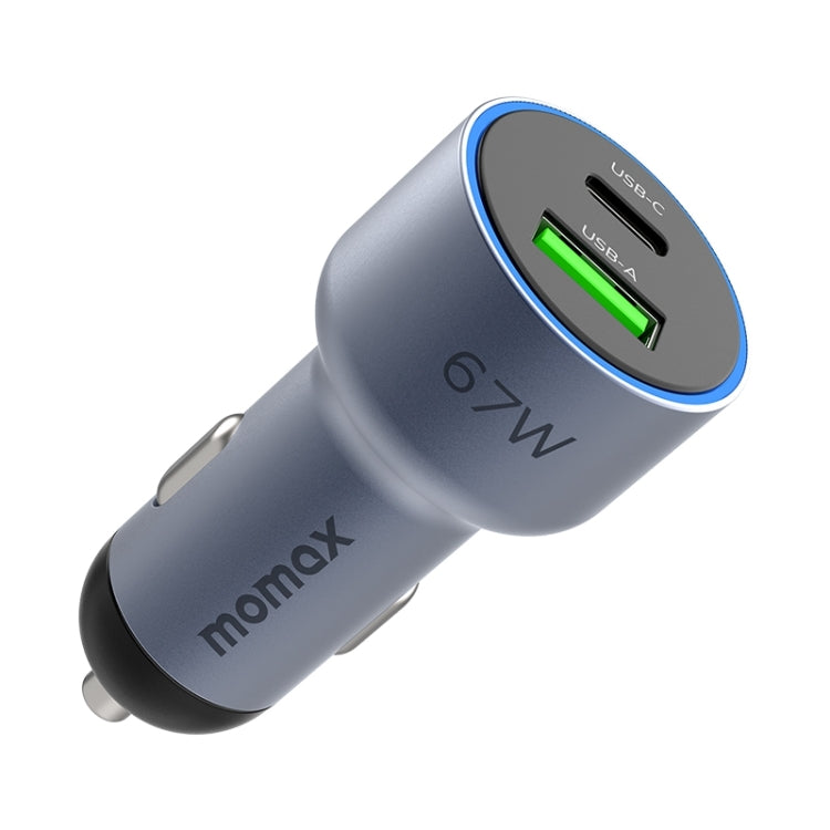 MOMAX UC16E 67W USB-C / Type-C + USB Dual Ports Car Charger - In Car by MOMAX | Online Shopping UK | buy2fix