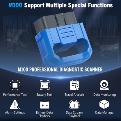 M100 ELM327 Bluetooth 4.0 OBD2 Fault Diagnostic Scanner - In Car by buy2fix | Online Shopping UK | buy2fix