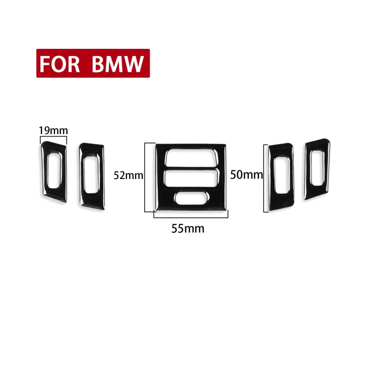 For BMW 3 Series E90/E92/E93 2005-2012 5pcs High Profile Car Air conditioner Air Outlet Decorative Sticker, Left and Right Drive Universal - In Car by buy2fix | Online Shopping UK | buy2fix