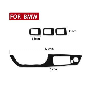For BMW 3 Series E90/320i/325i 2005-2012 Car Left Drive Window Lifting Panel without Folding Key Decorative Sticker, Diameter: 37.8cm - In Car by buy2fix | Online Shopping UK | buy2fix