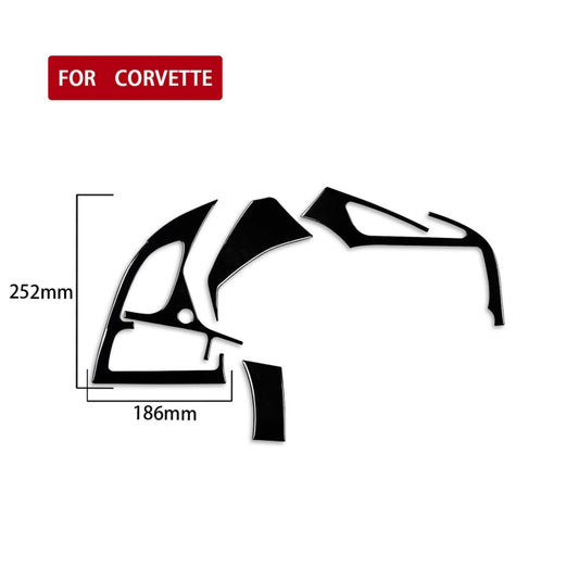For Chevrolet Corvette C7 2014-2019 Car Left + Middle Air Outlet Panel Decorative Sticker, Left Drive by buy2fix