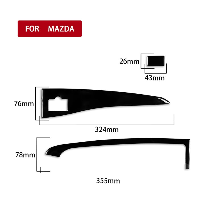 For Mazda 3 Axela 2010-2013 Car Central Display Screen with USB Decorative Sticker, Right Drive - In Car by buy2fix | Online Shopping UK | buy2fix