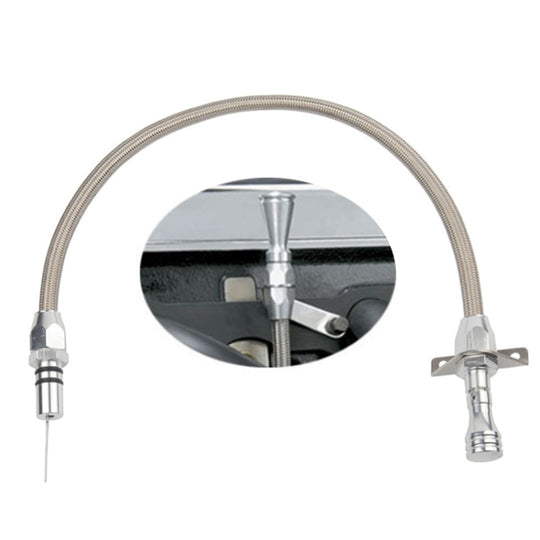 Auto Flexible Edelstahl Getriebe Ölmessstab 530mm Ölmessstab für Chevrolet (Silber)