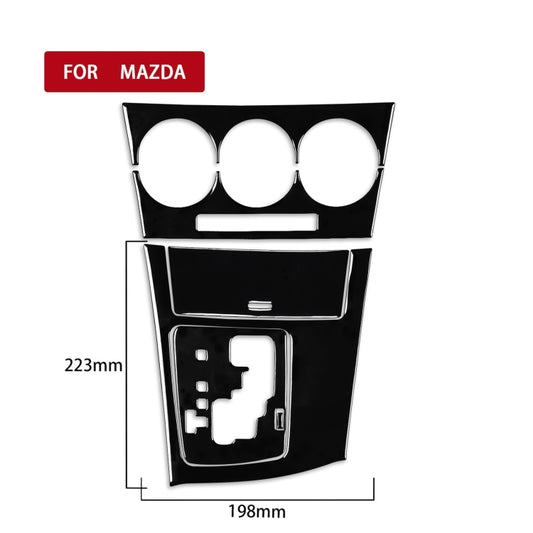 For Mazda 3 Axela 2010-2013 6 in 1 Car AC Gear Panel Set B Decorative Sticker, Left Drive by buy2fix