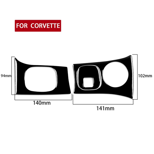 For Chevrolet Corvette C5 1998-2004 Car Key Panel + Headlight Switch Decorative Sticker, Left Drive by buy2fix