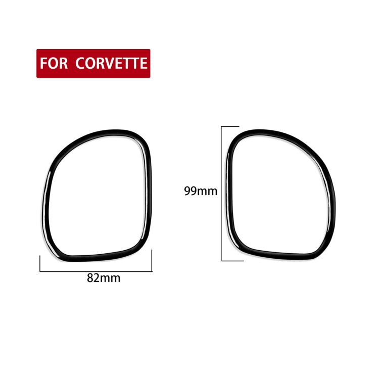 For Chevrolet Corvette C5 1998-2004 Car Copilot Air Outlet Ring Decorative Sticker, Left Drive - In Car by buy2fix | Online Shopping UK | buy2fix