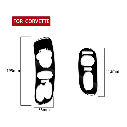 For Chevrolet Corvette C5 1998-2004 2 in 1 Car Door Control Panel Decorative Sticker, Left Drive by buy2fix