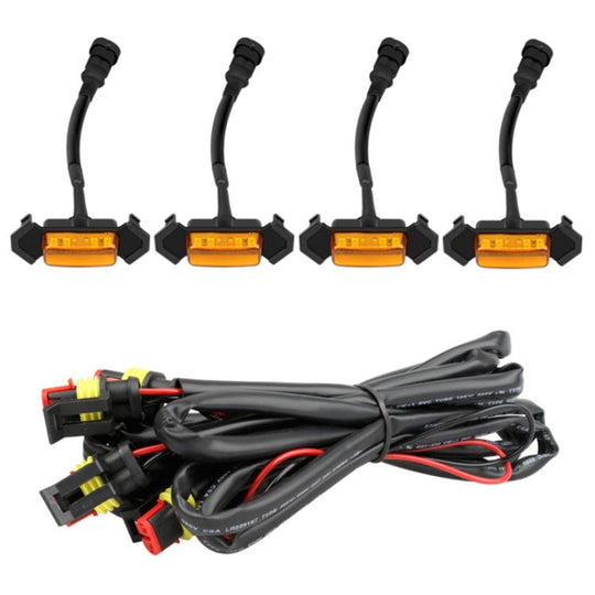 For Toyota Tacoma TRD 2016-2019 4 in 1 Car LED Front Grille Warning Lights, Daytime Running Lights & Wide Lights (Yellow Light)