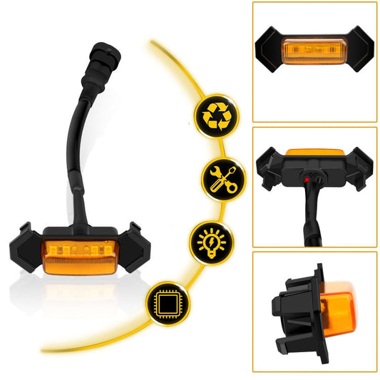 For Toyota Tacoma TRD 2016-2019 6 in 1 Car LED Front Grille Warning Lights, Daytime Running Lights & Wide Lights (Yellow Light) by buy2fix