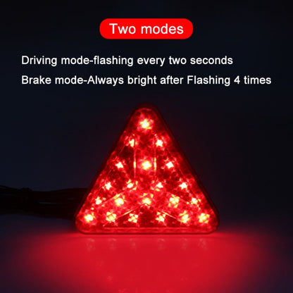 Bicycle / Mountain Bike X Style Triangle Pilot Light LED Tail Light (Red) - Taillights by buy2fix | Online Shopping UK | buy2fix