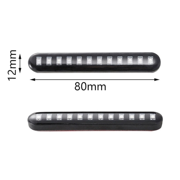 1 Pair Motorcycle 12LED Running Water Turn License Plate Light - In Car by buy2fix | Online Shopping UK | buy2fix