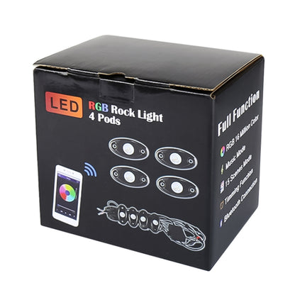4 in 1 Universal Car APP Control RGB Chassis Atmosphere Lights Colorful Lighting Decorative Lamp by buy2fix
