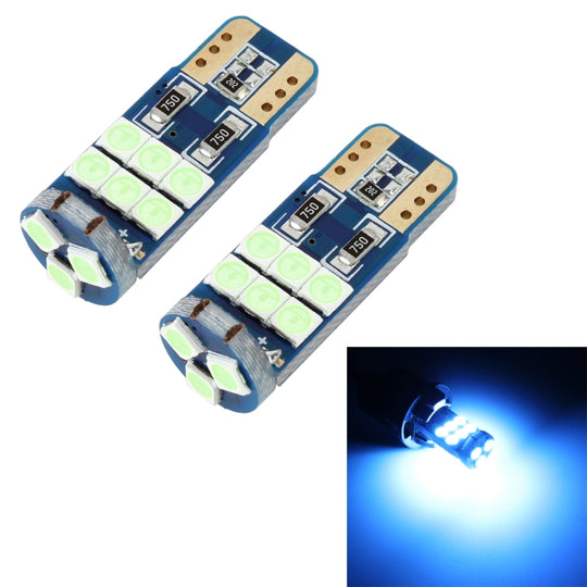 2 PCS T10 DC12 / 1W 9LEDs SMD-3030 Feu de gabarit de voiture (lumière bleue glacée)