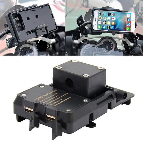 Motorcycle Mobile Phone Holder USB Charger Bracket