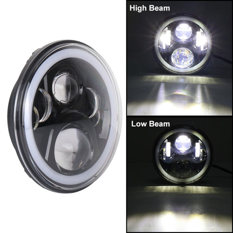 2 PCS 7 inch DC12V 6000K-6500K 50W Car LED Headlight Cree Lamp Beads for Jeep Wrangler / Harley, Support APP + Bluetooth Control - In Car by buy2fix | Online Shopping UK | buy2fix