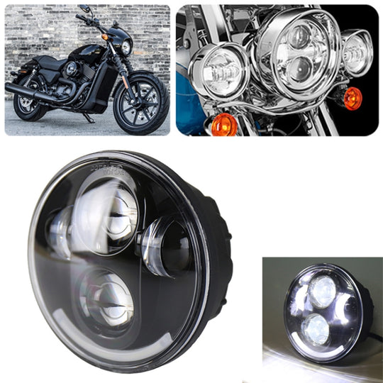 Phare LED de voiture 5,75 pouces DC12V 6000K-6500K 40W pour Harley (noir)