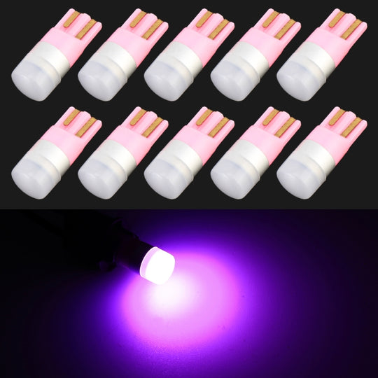 10 pièces T10/W5W/168/194 DC12V/0.6 W 1 LED SMD-3030 feu de dégagement de voiture (lumière violette)