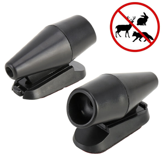 Auto ABS Deer Alert Sound Alarm Ultraschall Windkraft Tiervertreiber (Schwarz)