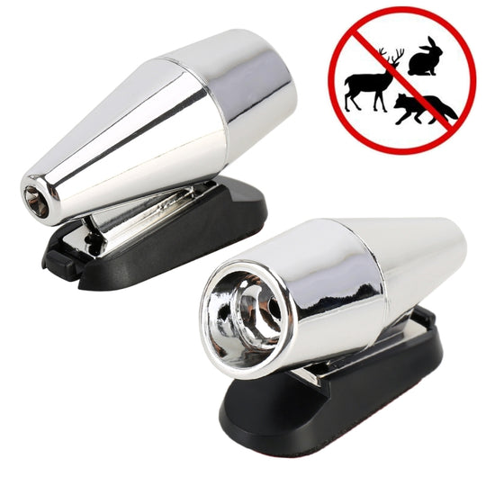 Alarme sonore d'alerte de cerf ABS pour voiture, répulsif ultrasonique pour animaux à énergie éolienne (noir argent)
