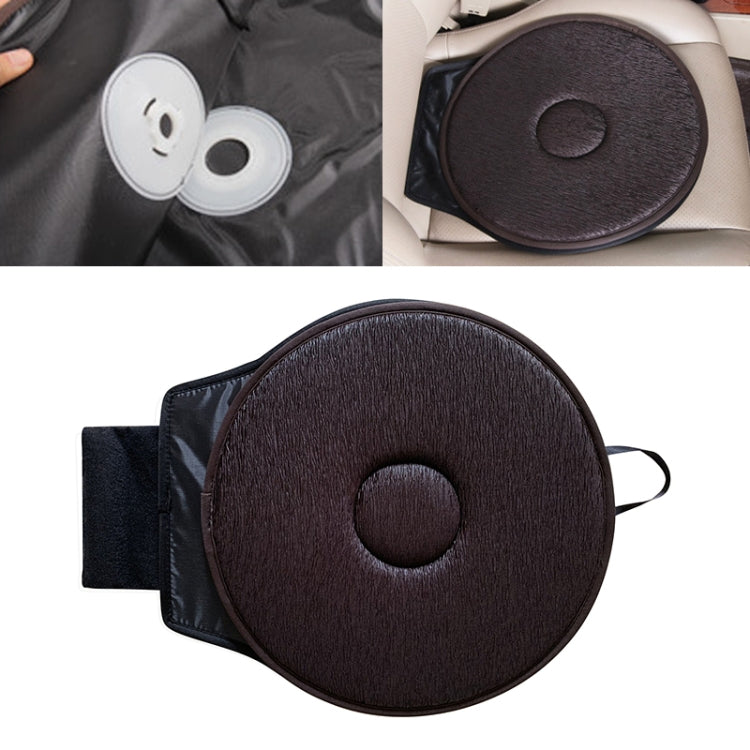 360 Degree Rotation Car Seat Cushion Whirling Seat Mat (Coffee) by buy2fix