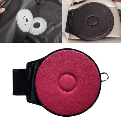 360 Degree Rotation Car Seat Cushion Whirling Seat Mat (Wine Red) by buy2fix