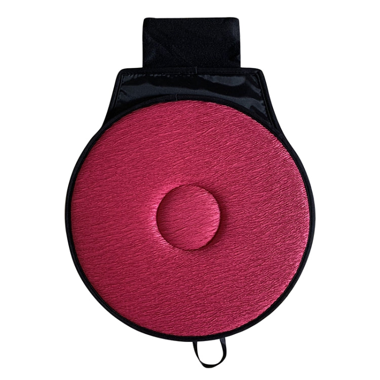 360 Degree Rotation Car Seat Cushion Whirling Seat Mat (Wine Red) by buy2fix