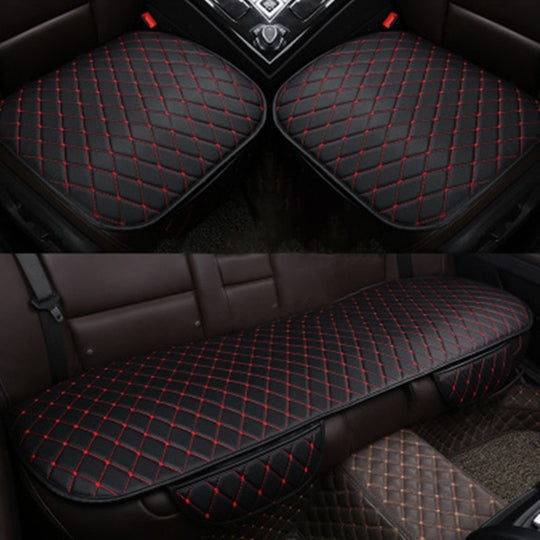 Coussin de siège de voiture universel, housse de siège Simple, tapis antidérapant, accessoires automobiles (noir rouge)