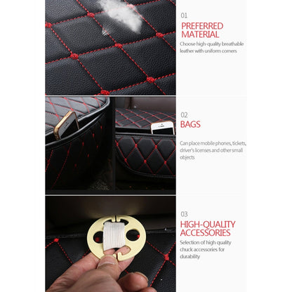 Car Seat Cushion Universal Simple Seat Cover Anti-slip Mat Auto Accessories (Black Red) by buy2fix