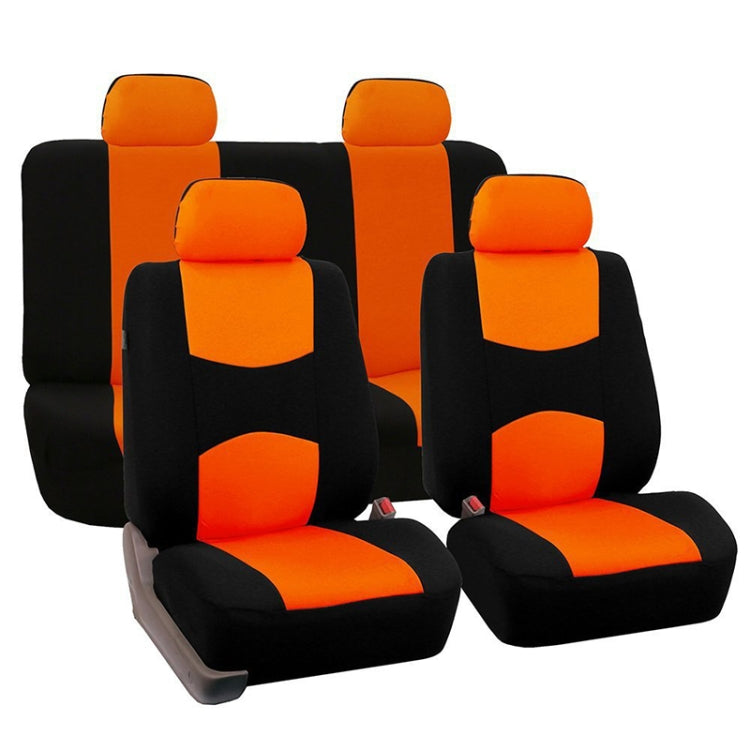 9 in 1 Universal Four Seasons Anti-Slippery Cushion Mat Set for 5 Seat Car, Style:Ordinary (Orange) by buy2fix