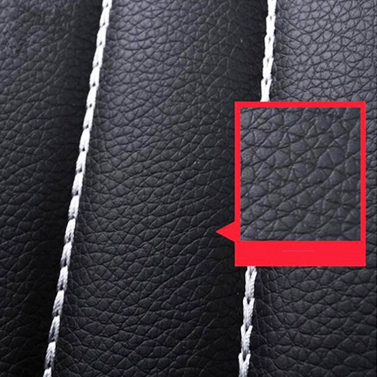 9 in 1 Universal PU Leather Four Seasons Anti-Slippery Cushion Mat Set for 5 Seat Car (Black) by buy2fix