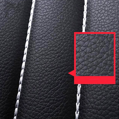 9 in 1 Universal PU Leather Four Seasons Anti-Slippery Cushion Mat Set for 5 Seat Car (Black) by buy2fix