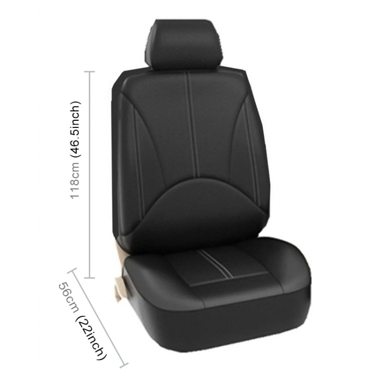 9 in 1 Universal PU Leather Four Seasons Anti-Slippery Cushion Mat Set for 5 Seat Car (Grey) by buy2fix