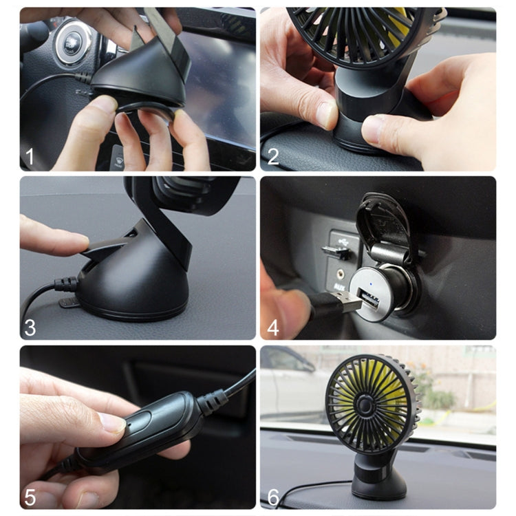 F402 Portable Car Center Console Sucker Electric Cooling Fan with Aromatherapy by buy2fix