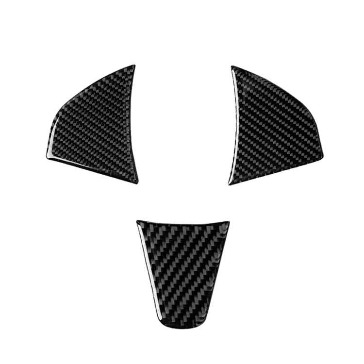 3 in 1 Car Carbon Fiber Steering Wheel Button Decorative Sticker for Honda Fit, Left and Right Drive Universal by buy2fix