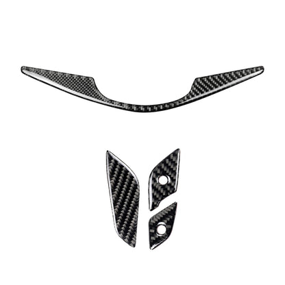 4 in 1 Car Carbon Fiber Steering Wheel Button Decorative Sticker for Cadillac xt5 2016-2017, Left and Right Drive Universal by buy2fix