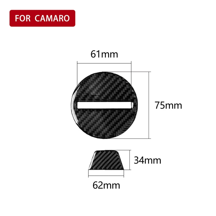 2 in 1 Car Carbon Fiber Steering Wheel Button Decorative Sticker for Chevrolet Camaro 2017-2019, Left and Right Drive Universal by buy2fix
