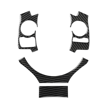 4 in 1 Car Carbon Fiber Steering Wheel Button Decorative Sticker for Lexus IS250 NX200 200t 300h, Left and Right Drive Universal by buy2fix