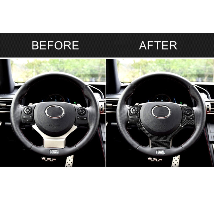 4 in 1 Car Carbon Fiber Steering Wheel Button Decorative Sticker for Lexus IS250 NX200 200t 300h, Left and Right Drive Universal by buy2fix