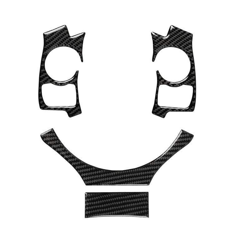 4 in 1 Car Carbon Fiber Steering Wheel Button Decorative Sticker for Lexus IS250 NX200 200t 300h, Left and Right Drive Universal by buy2fix
