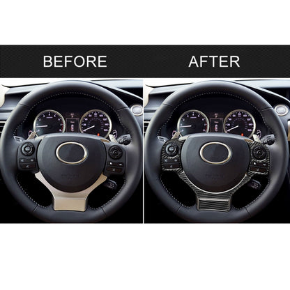 4 in 1 Car Carbon Fiber Steering Wheel Button Decorative Sticker for Lexus IS250 NX200 200t 300h, Left and Right Drive Universal by buy2fix