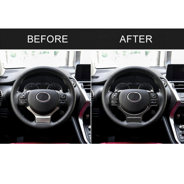 4 in 1 Car Carbon Fiber Steering Wheel Button Decorative Sticker for Lexus IS250 NX200 200t 300h, Left and Right Drive Universal by buy2fix