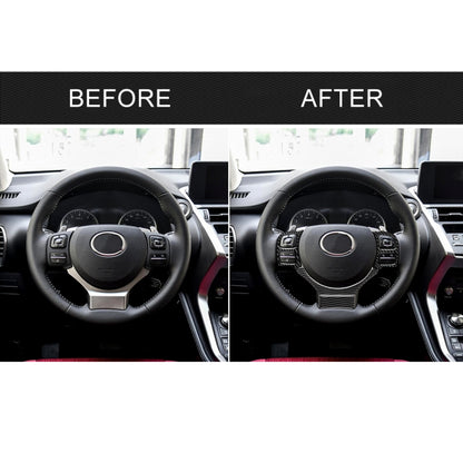 4 in 1 Car Carbon Fiber Steering Wheel Button Decorative Sticker for Lexus IS250 NX200 200t 300h, Left and Right Drive Universal by buy2fix