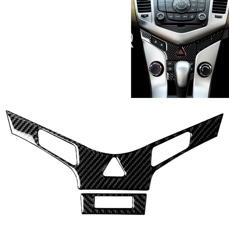 Car Carbon Fiber Air Conditioning Panel Decorative Sticker for Chevrolet Cruze 2009-2015, Left and Right Drive Universal by buy2fix