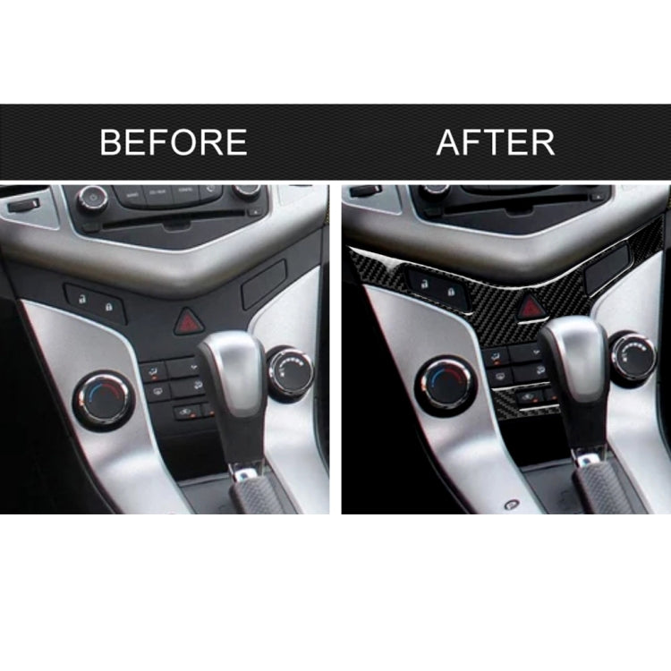 Car Carbon Fiber Air Conditioning Panel Decorative Sticker for Chevrolet Cruze 2009-2015, Left and Right Drive Universal by buy2fix