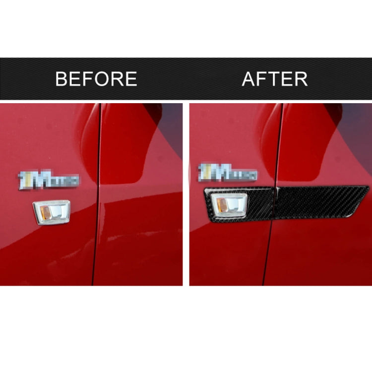 4 in 1 Car Carbon Fiber Turn Light Panel Decorative Sticker for Chevrolet Cruze 2009-2015, Left and Right Drive Universal by buy2fix