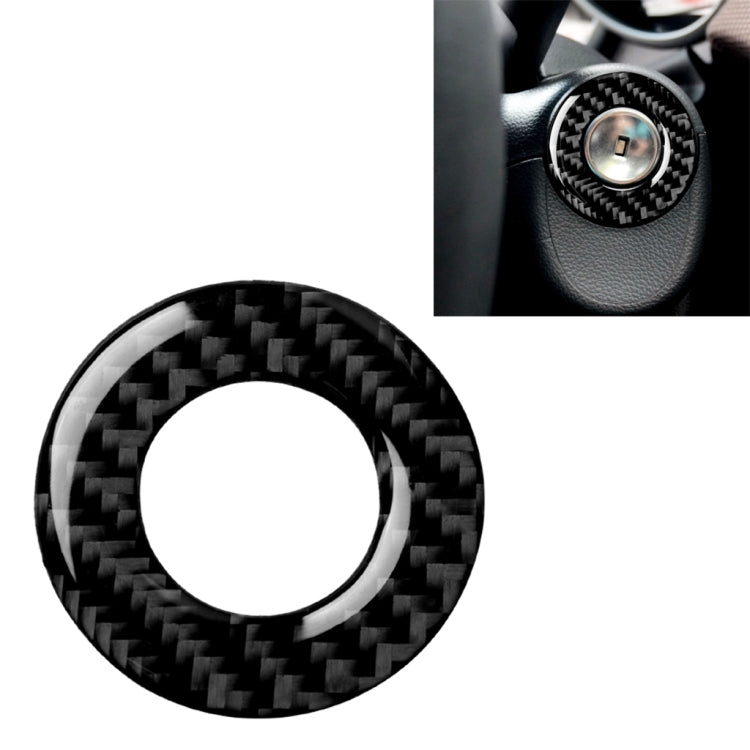 Car Carbon Fiber Lighter Key Ring Decorative Sticker for Chevrolet Cruze 2009-2015, Left and Right Drive Universal by buy2fix