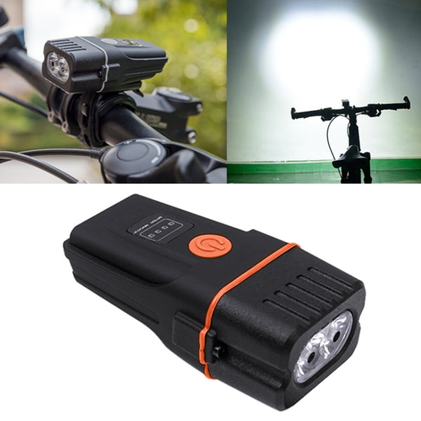 Mountain Bike Light Headlights Super Bright Rechargeable Flashlight Night Riding Equipment (Orange) by buy2fix