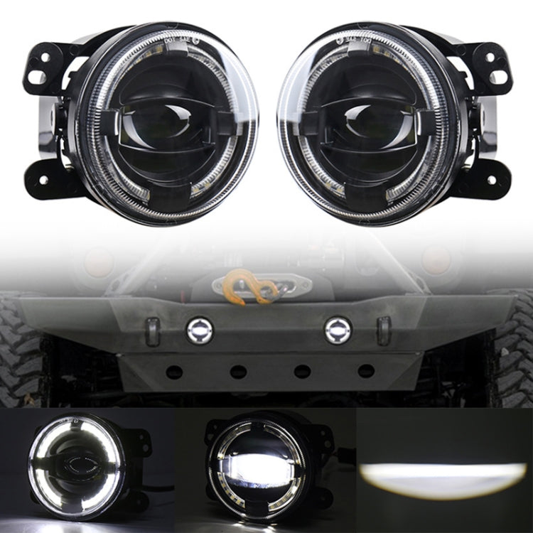 2 PCS 4 inch Car LED Angel Eyes Spotlight Modified Fog Lights for Jeep Wrangler / Dodge / Chrysler PT Cruiser - In Car by buy2fix | Online Shopping UK | buy2fix
