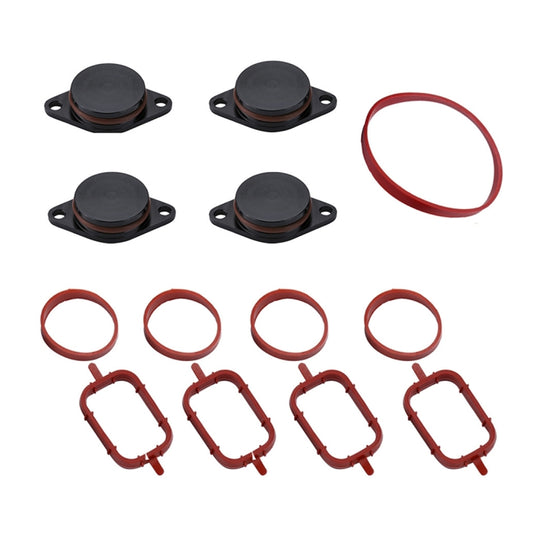 4x33mm Car Swirl Flap Air Intake Aluminum Gasket Remove Repair Kit(Black) by buy2fix